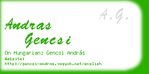 andras gencsi business card