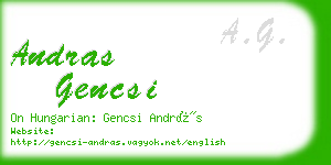 andras gencsi business card